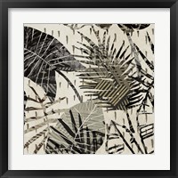 Framed 'Grey Palms I' border=