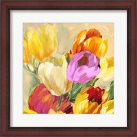 Framed Colorful Tulips I