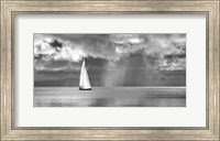 Framed Sailing on a Silver Sea (BW)