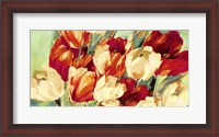 Framed Red & White Tulips