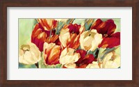 Framed Red & White Tulips