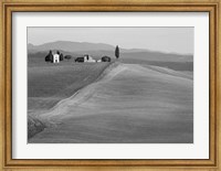 Framed Val d'Orcia, Siena, Tuscany (BW)
