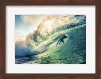 Framed Surfing at Sunset, Australia