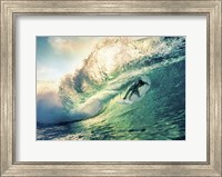 Framed Surfing at Sunset, Australia