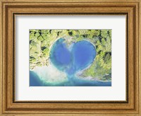 Framed Heart Shaped Atoll, Fiji