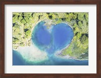 Framed Heart Shaped Atoll, Fiji
