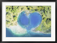 Framed Heart Shaped Atoll, Fiji