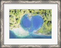 Framed Heart Shaped Atoll, Fiji