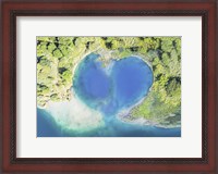 Framed Heart Shaped Atoll, Fiji