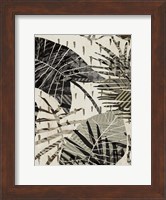 Framed Grey Palms Panel I