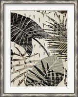 Framed Grey Palms Panel I