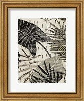 Framed Grey Palms Panel I