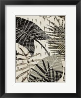 Framed Grey Palms Panel I