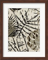 Framed Grey Palms Panel II