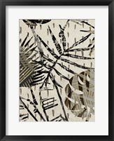 Framed Grey Palms Panel II