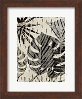 Framed Grey Palms Panel III