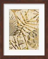 Framed Golden Palms Panel II