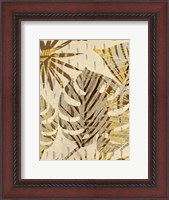 Framed Golden Palms Panel III