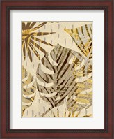 Framed Golden Palms Panel III