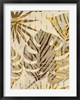 Framed Golden Palms Panel III