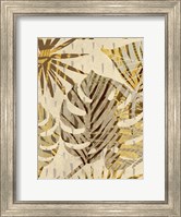 Framed Golden Palms Panel III