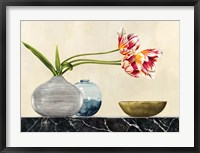 Framed Floral Setting on Black Marble (detail)