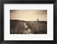 Framed Nantucket Light Sepia