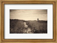 Framed Nantucket Light Sepia