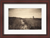 Framed Nantucket Light Sepia