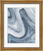 Framed Swirl II Blue Gray
