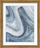 Framed Swirl II Blue Gray