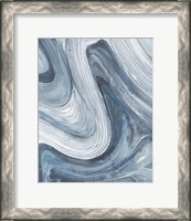 Framed Swirl II Blue Gray