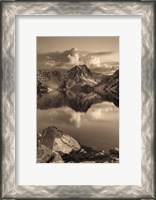 Framed Sawtooth Lake Sepia