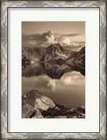 Framed Sawtooth Lake Sepia