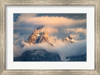 Framed Grand Teton Clouds Color