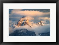 Framed Grand Teton Clouds Color