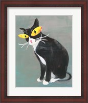Framed Black Kitty