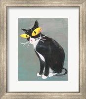 Framed Black Kitty