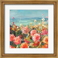 Framed Coastal Dahlias