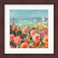 Framed Coastal Dahlias