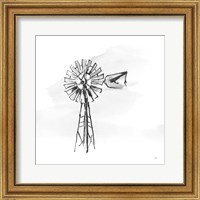 Framed 'Windmill V BW' border=