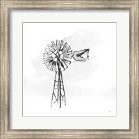 Framed Windmill V BW