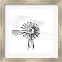 Framed 'Windmill VI BW' border=