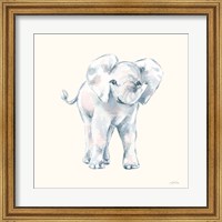 Framed Baby Elephant on Cream