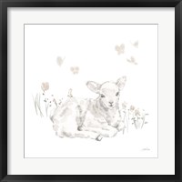 Framed Spring Lambs III Neutral