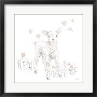 Spring Lambs I Neutral Framed Print
