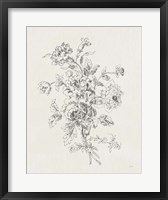 Framed Toile Roses VIII Neutral