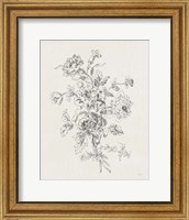 Framed Toile Roses VIII Neutral