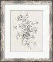 Framed Toile Roses VIII Neutral