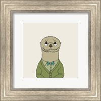 Framed Otter on Cream